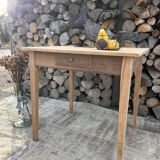 Renovated wooden farmhouse table