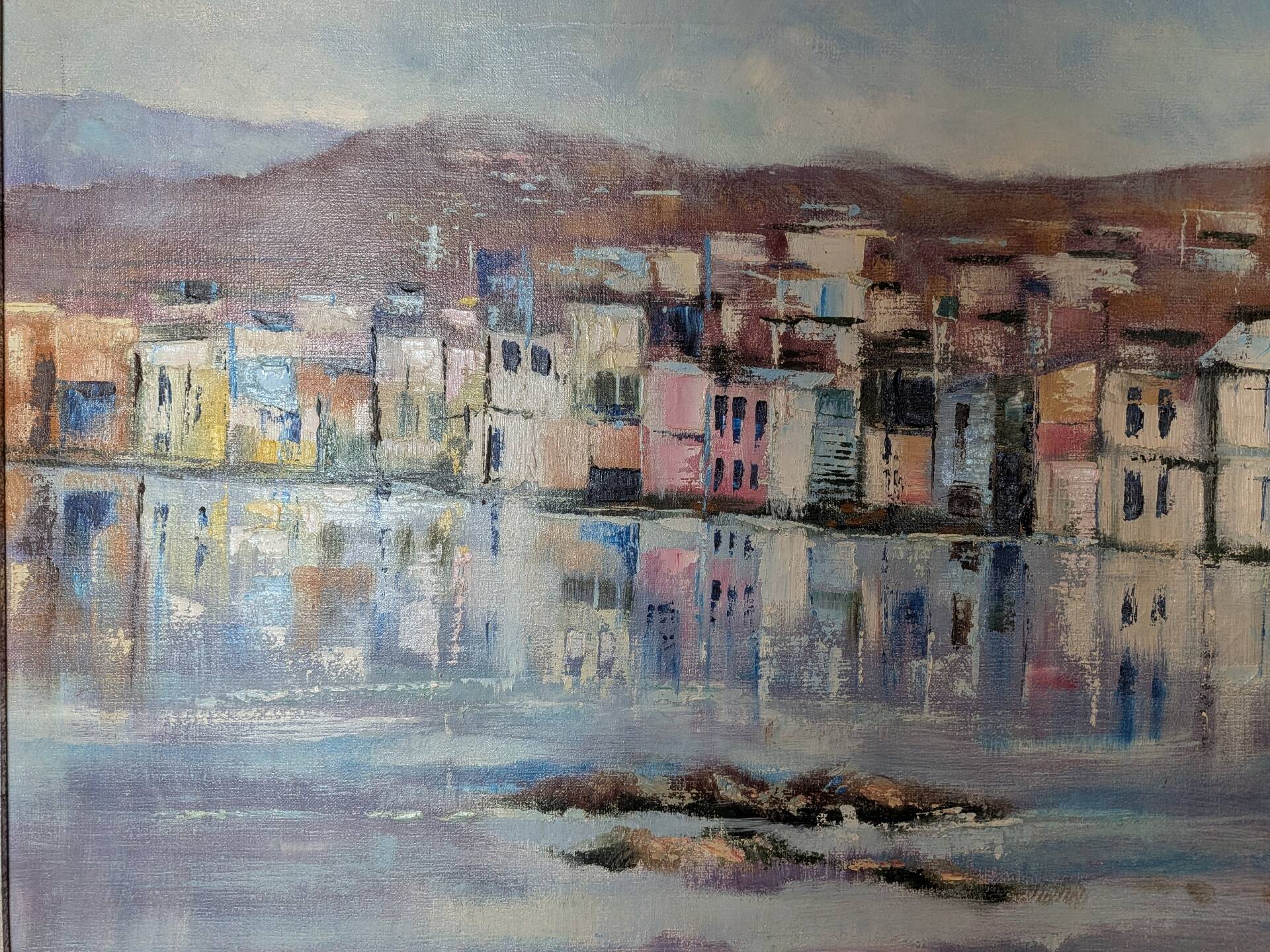 Nicole Marc – Poros, Greece – signed oil on canvas – 65 x 54.5 cm