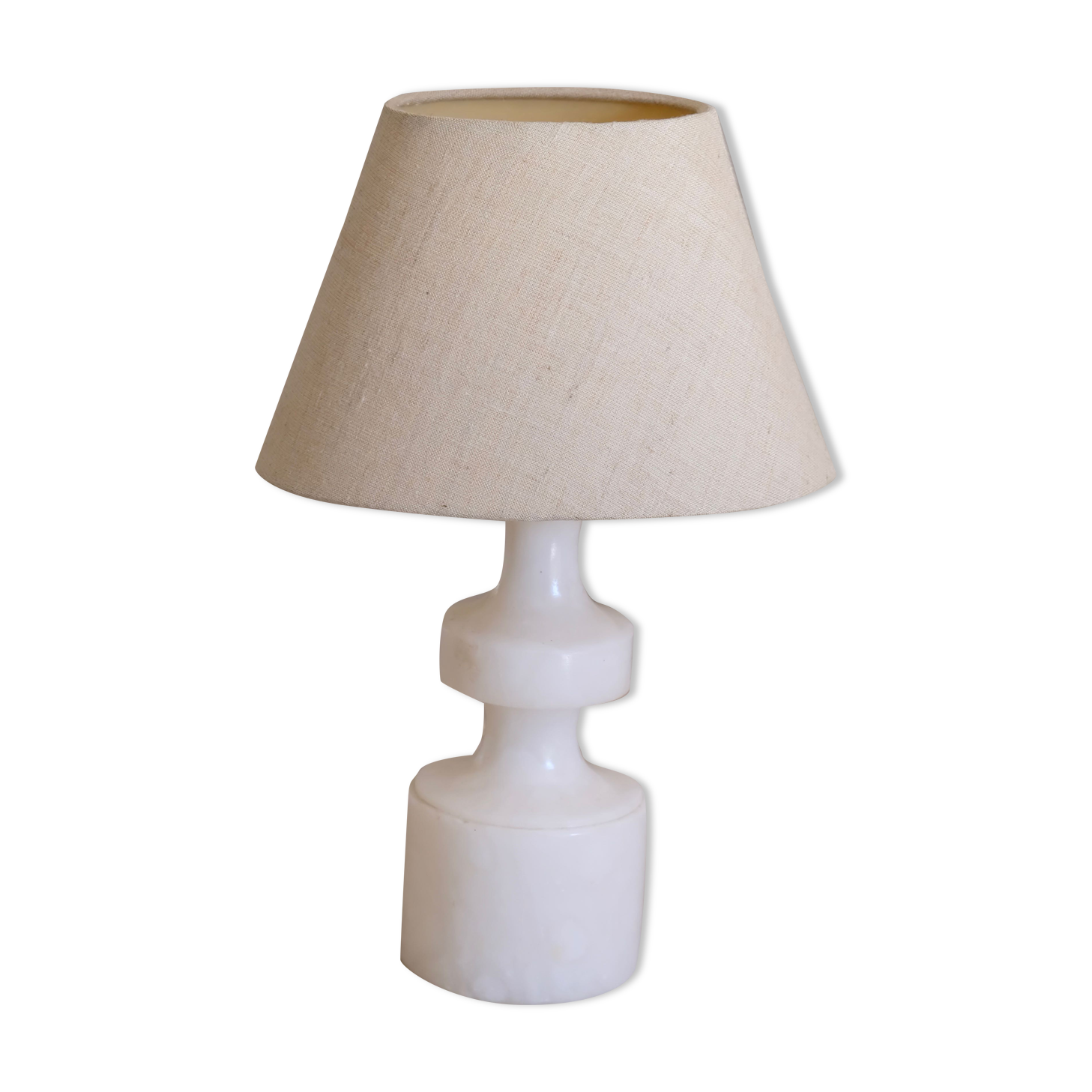 Geometric table lamp in alabaster 50s