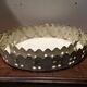 Pair of white patinated metal trays