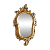 Golden wooden mirror 28.5 x 16 cm