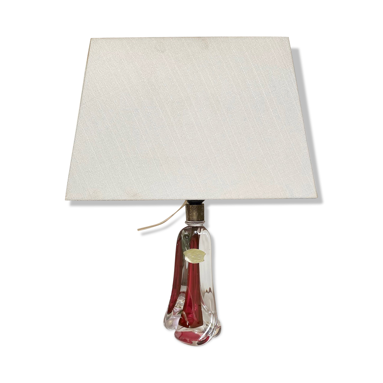 Red Val Saint Lambert lamp