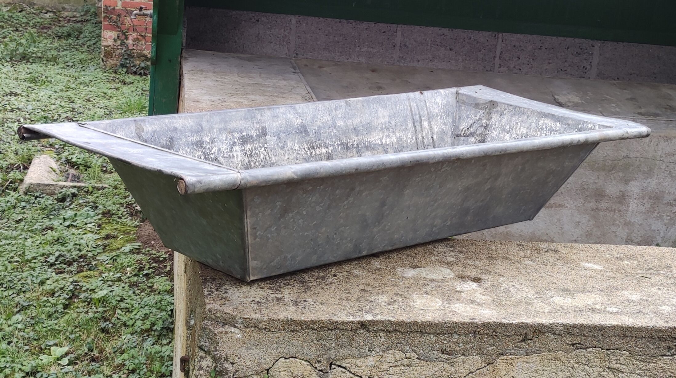 Old zinc trough/vintage planter