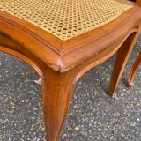 4 Louis XV caned dining chairs from the 20th century.