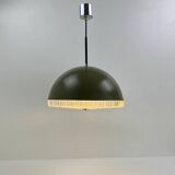Space Age 1970 pendant light, brown and chrome