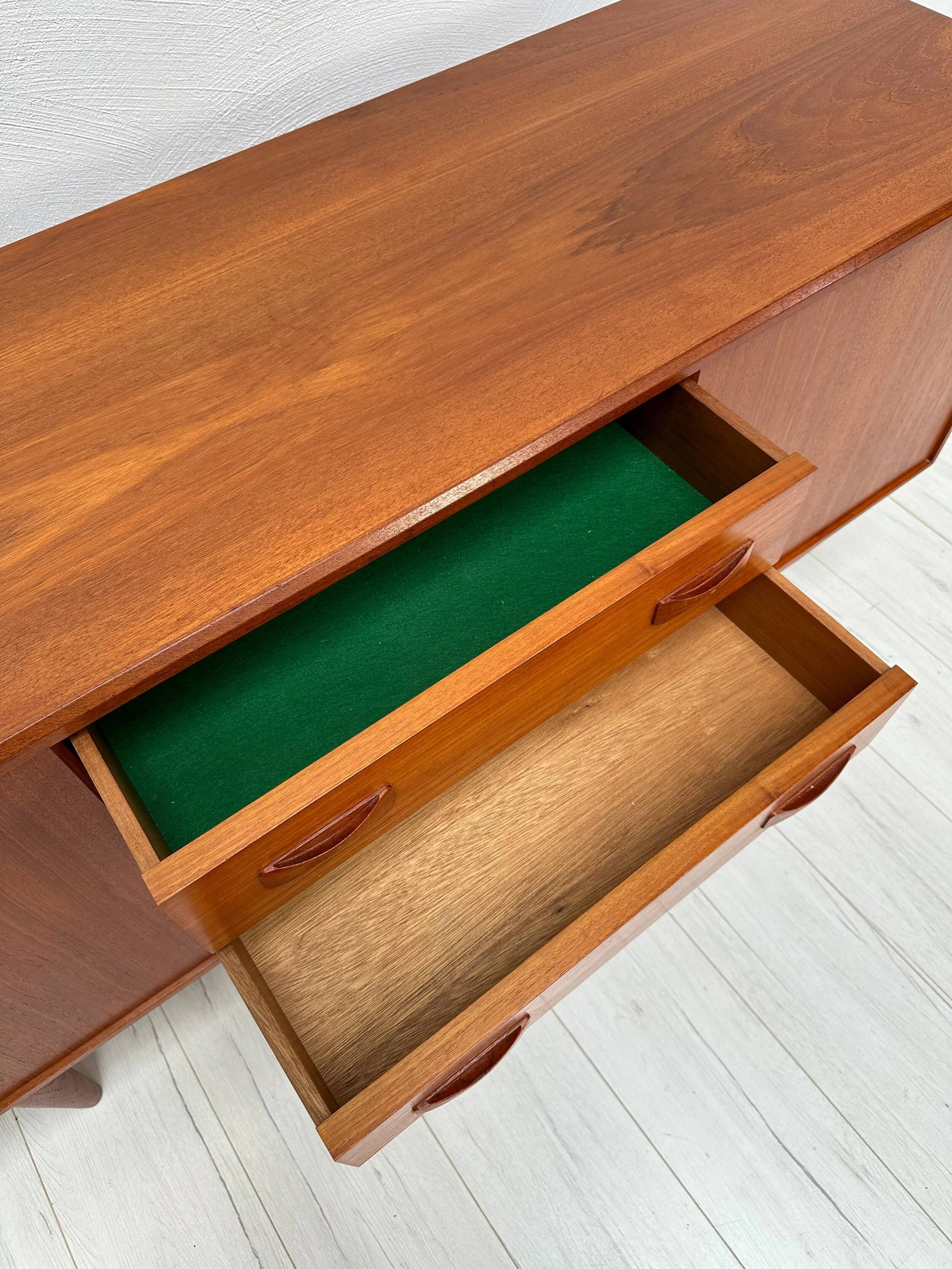 1960s Vintage Danish Mid-Century Teak Sideboard by Clausen & Søn