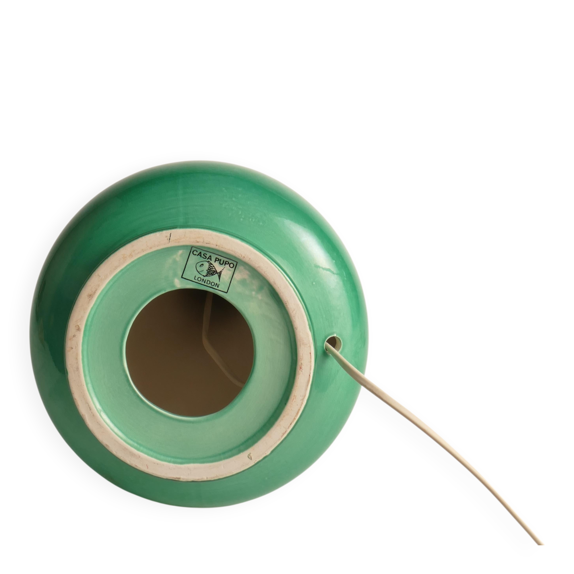 Mid-Century Modern Emerald Green Casa Pupo of London Table Lamp, 1960's