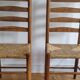 pair of vintage straw chairs