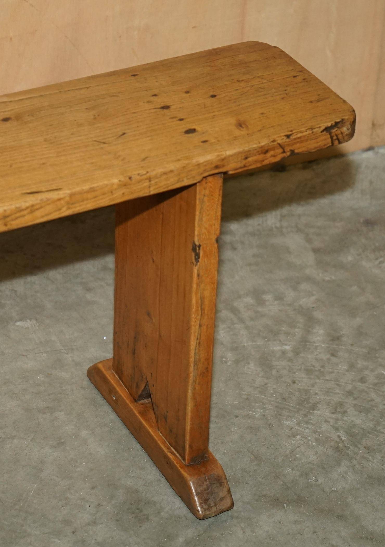 Paire de bancs victorienne en chêne