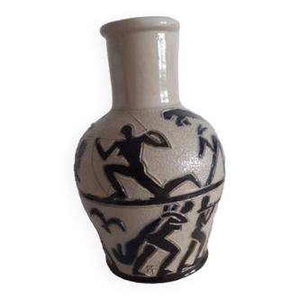 Vintage Malicorne ceramic vase