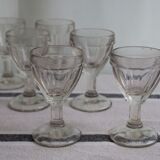 Set of 6 old shot glasses
