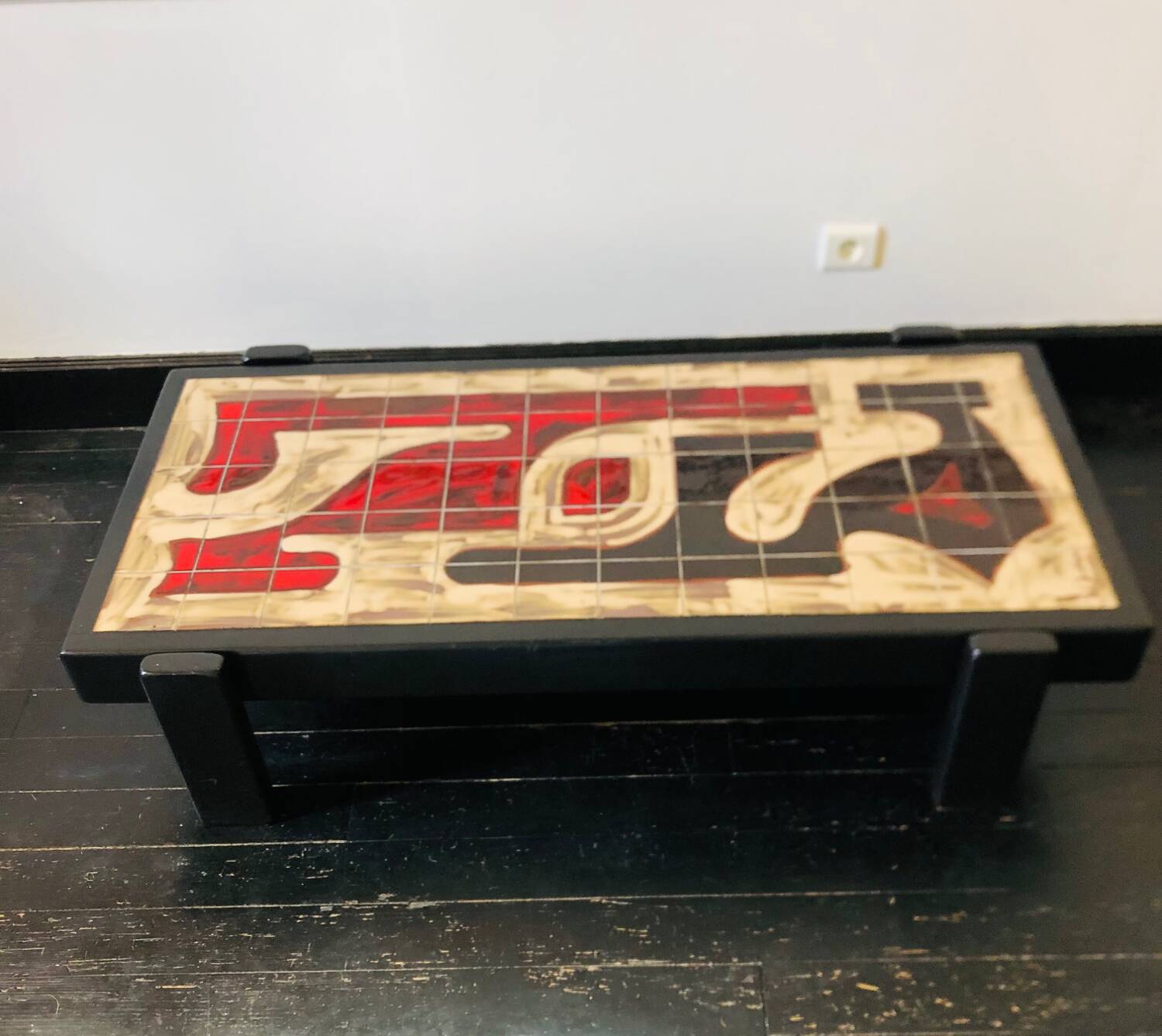 Brutalist ceramic coffee table by Dan