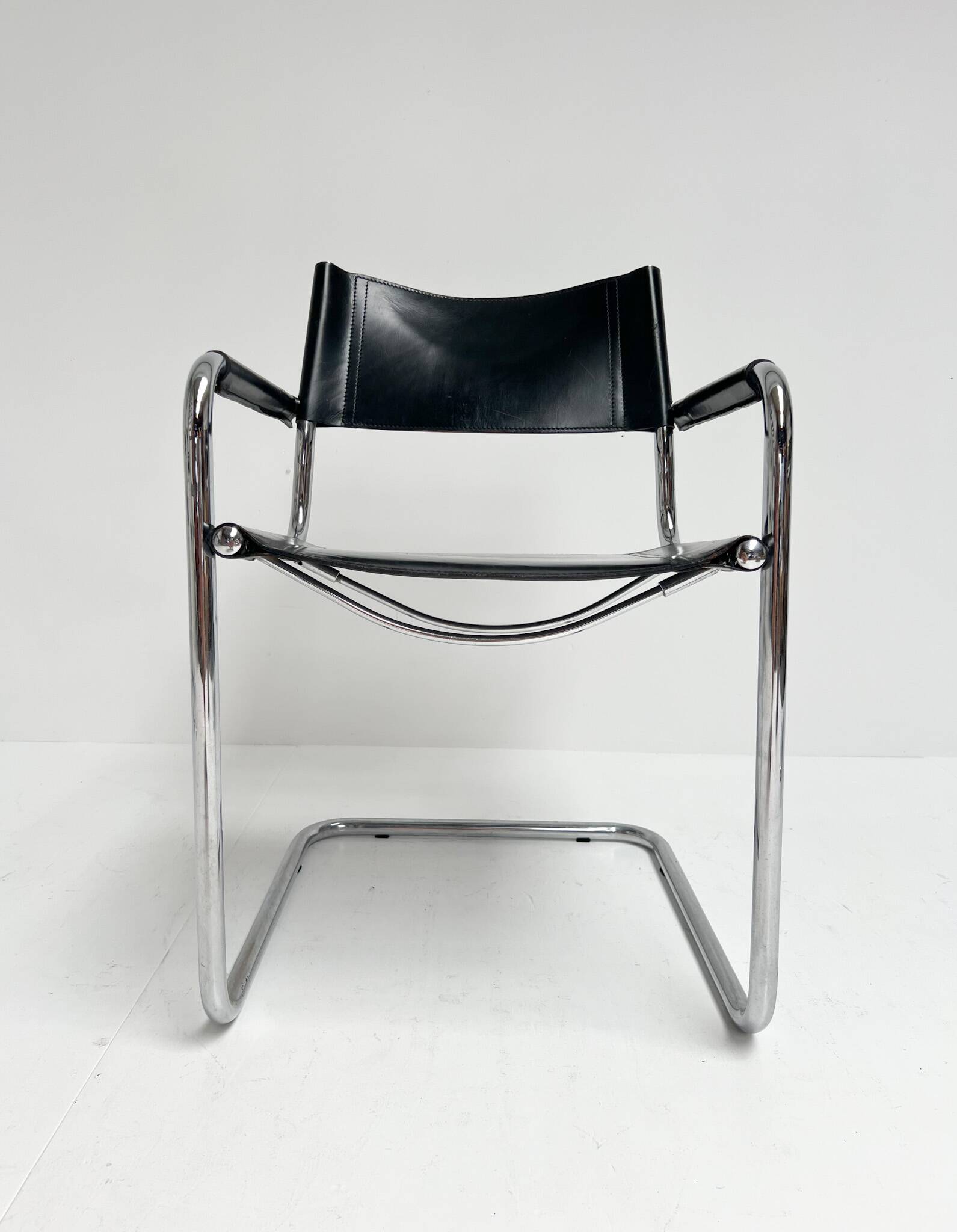 Leather Chairs by Mart Stam and Marcel Breuer, 1970s, Set of 4