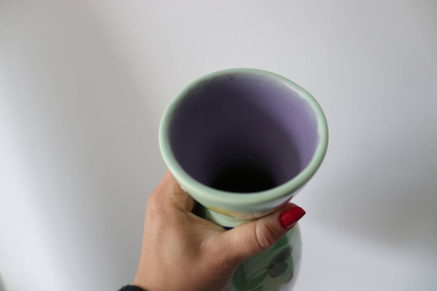 Saint Clement green ceramic vase