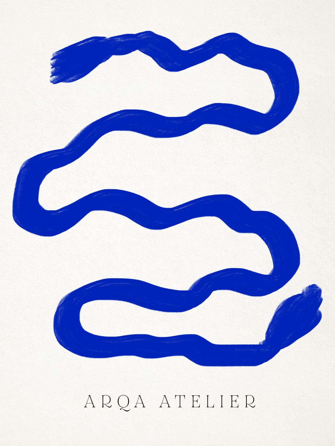 Blue tassels giclee print, 50x70cm