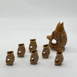 Liquor service Fish / vintage / ceramics / Vallauris style /