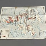 Old double-sided school map, Rossignol edition