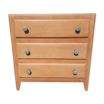 Commode vintage 3 tiroirs bois naturel