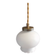 Suspension baladeuse verre cintré opalin blanc , style art déco
