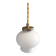 Suspension baladeuse verre cintré opalin blanc , style art déco