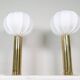 Pair of large Bergboms B-010 table lamps in brass, mid-century, 1960s, Sweden.