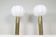 Pair of large Bergboms B-010 table lamps in brass, mid-century, 1960s, Sweden.