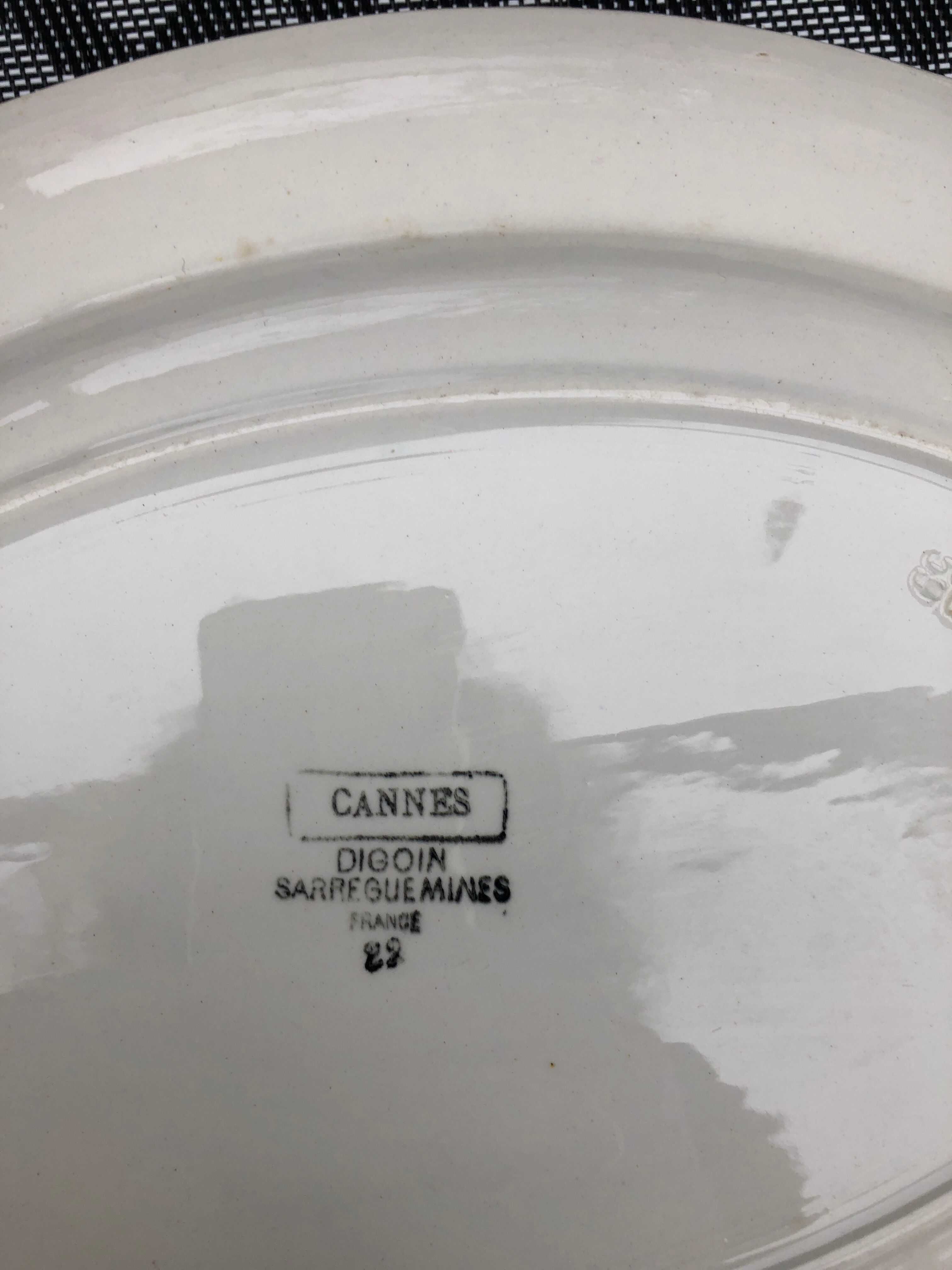 Oval dish sarreguemines digoin cannes