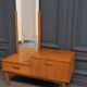 Scandinavian teak dressing table 1960 a mirror a drawer a lid