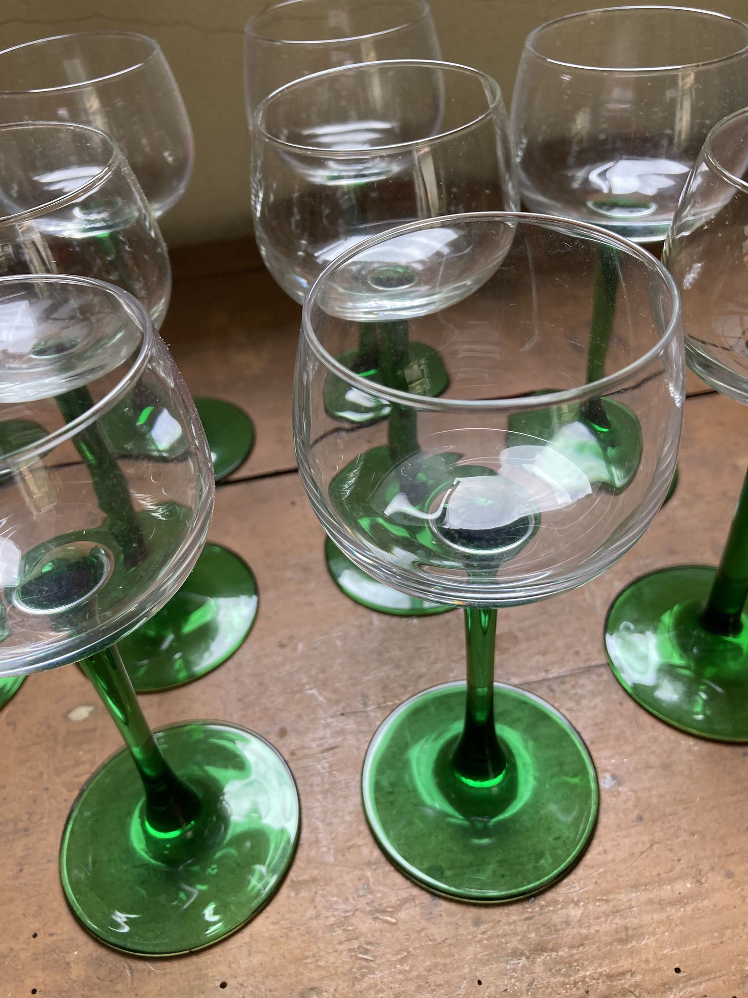 11 verres à vin d’Alsace vintage vert idéal vin blanc