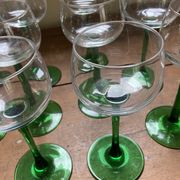 11 verres à vin d’Alsace vintage vert idéal vin blanc