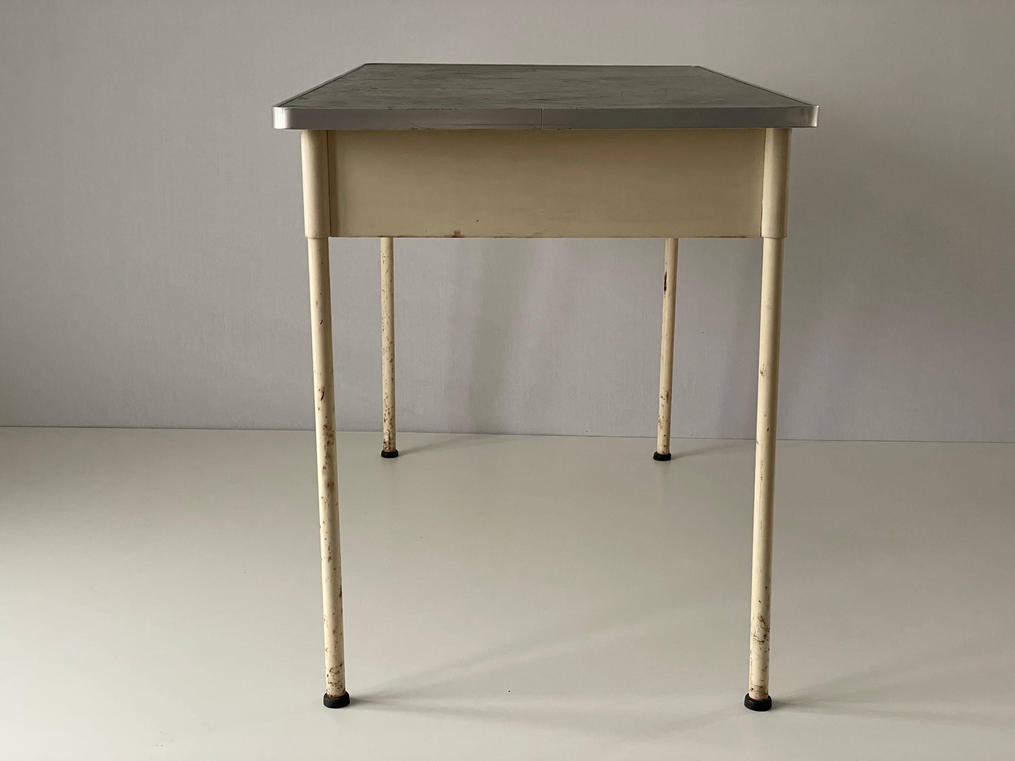 Art Deco industrial hospital doctor's desk with drawer, 1940s, Germany