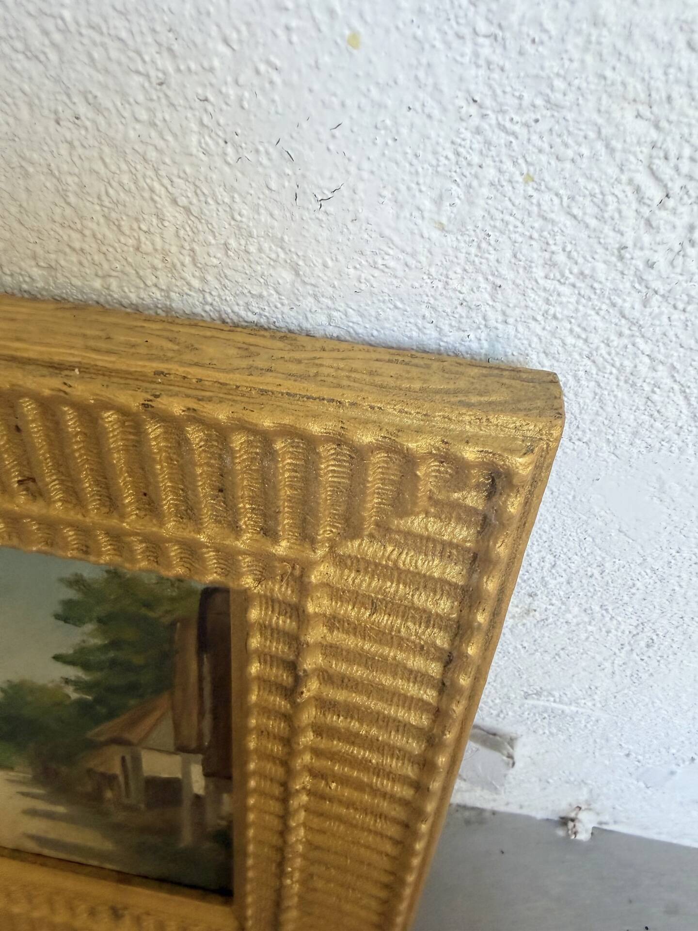 Small oil painting J.Poy 1900