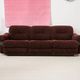 Brown velvet and chrome sofa, designed by Adriano Piazzesi, Italy, 1980s.