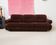 Brown velvet and chrome sofa, designed by Adriano Piazzesi, Italy, 1980s.