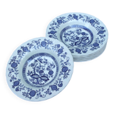 6 Blue Onion Myott meakin plates