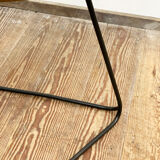 Bar stool in steel and oak