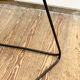 Bar stool in steel and oak