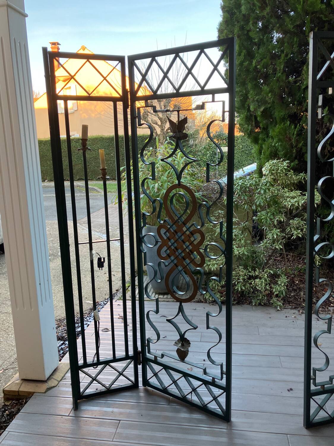 Wrought iron screen