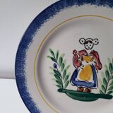 Assiette en faïence, Bretagne Pornic