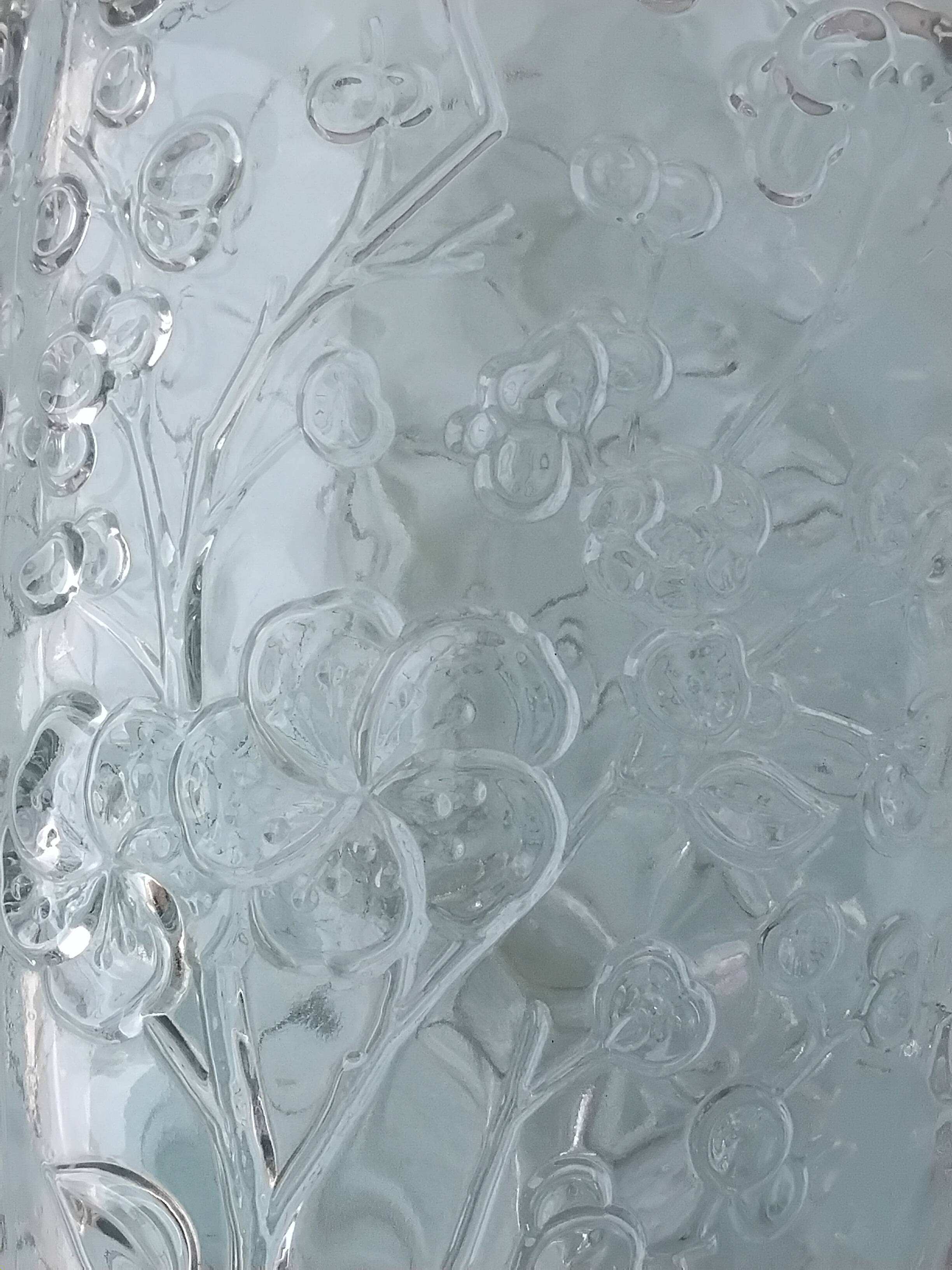 Moulded pressed glass vase