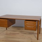 Mid-Century Teak Desk by I.B Kofod-Larsen for Seffle Möbelfabrik, Sweden, 1950s