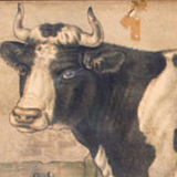 Affiche "Vache" grille éducatif 1891