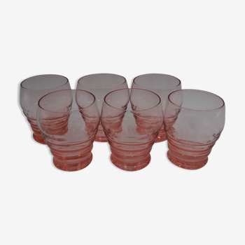 Series 6 glasses vintage rosaline water