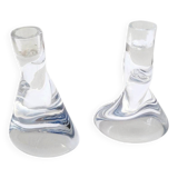 Pair of Sèvres crystal candlesticks