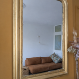 Large antique gilded mirror.