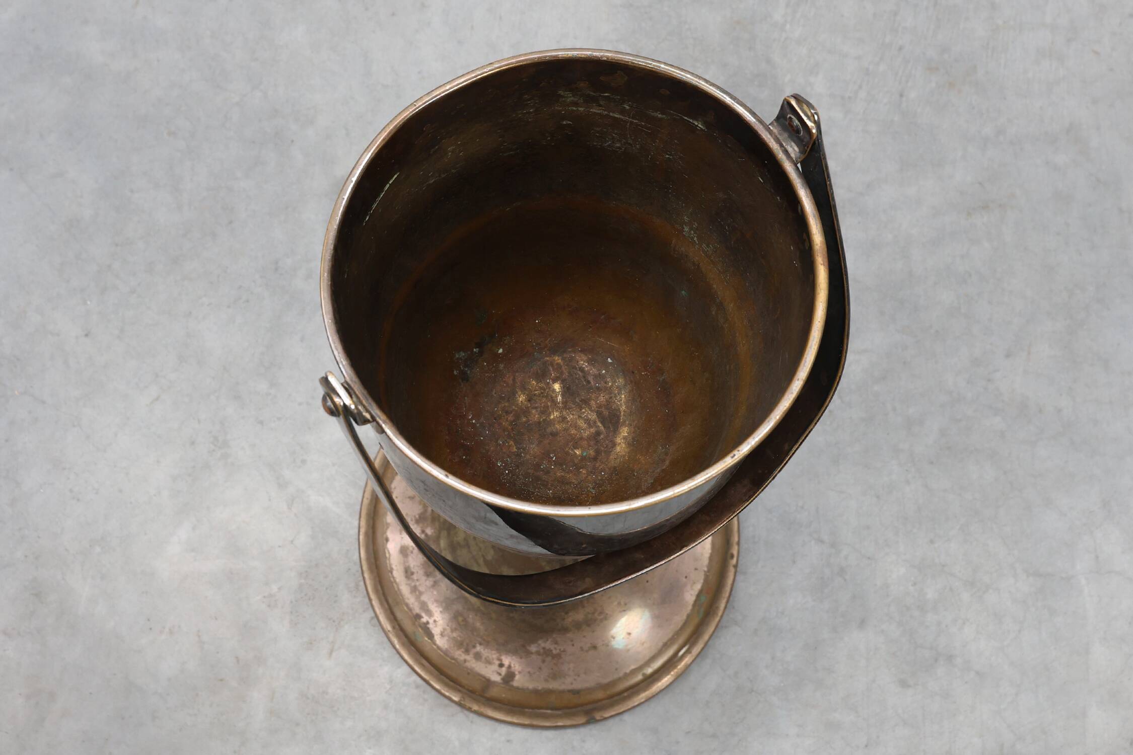 Art Deco silvered copper Champagne bucket on stand, France 1910