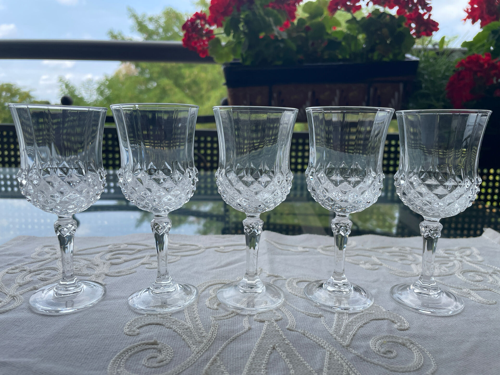 Verres a pieds cristal