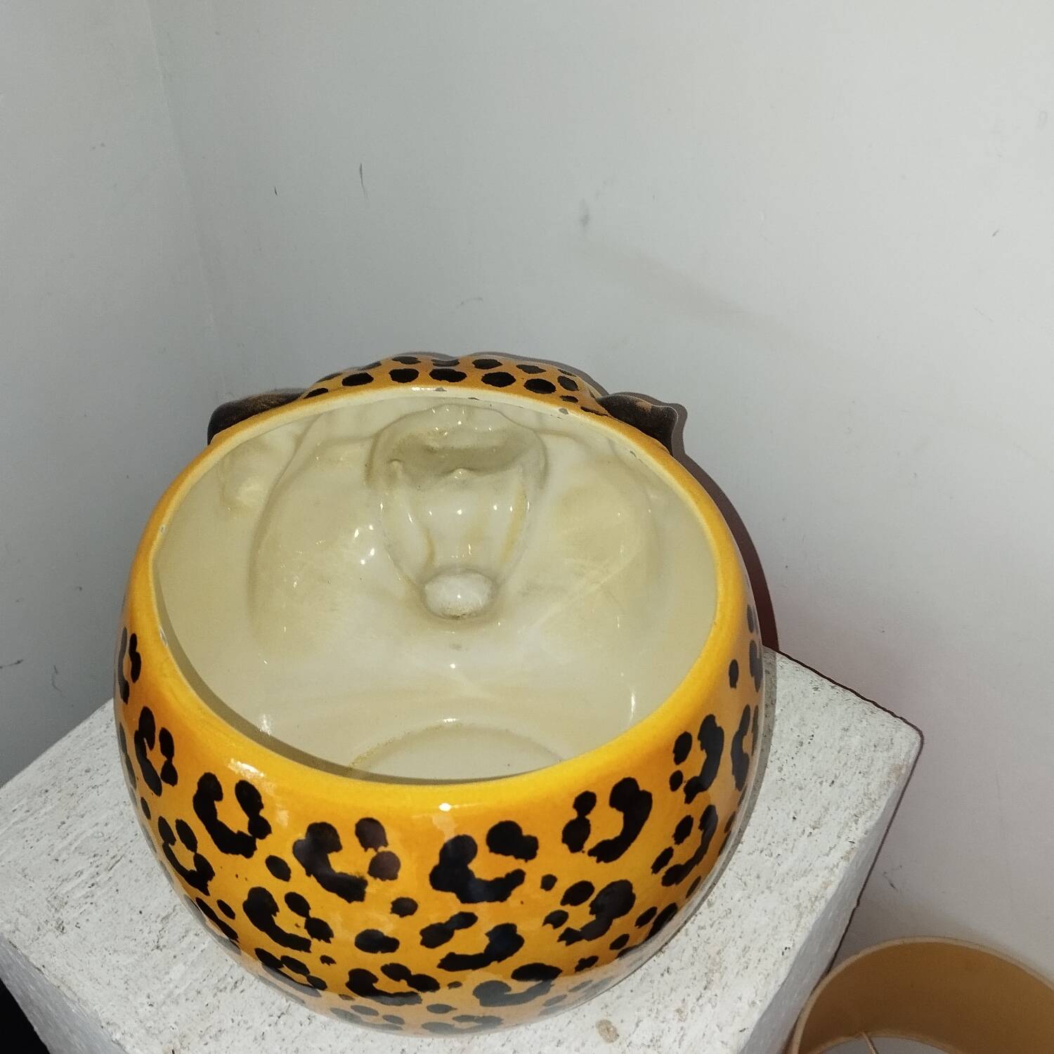 Tiger head ceramic planter