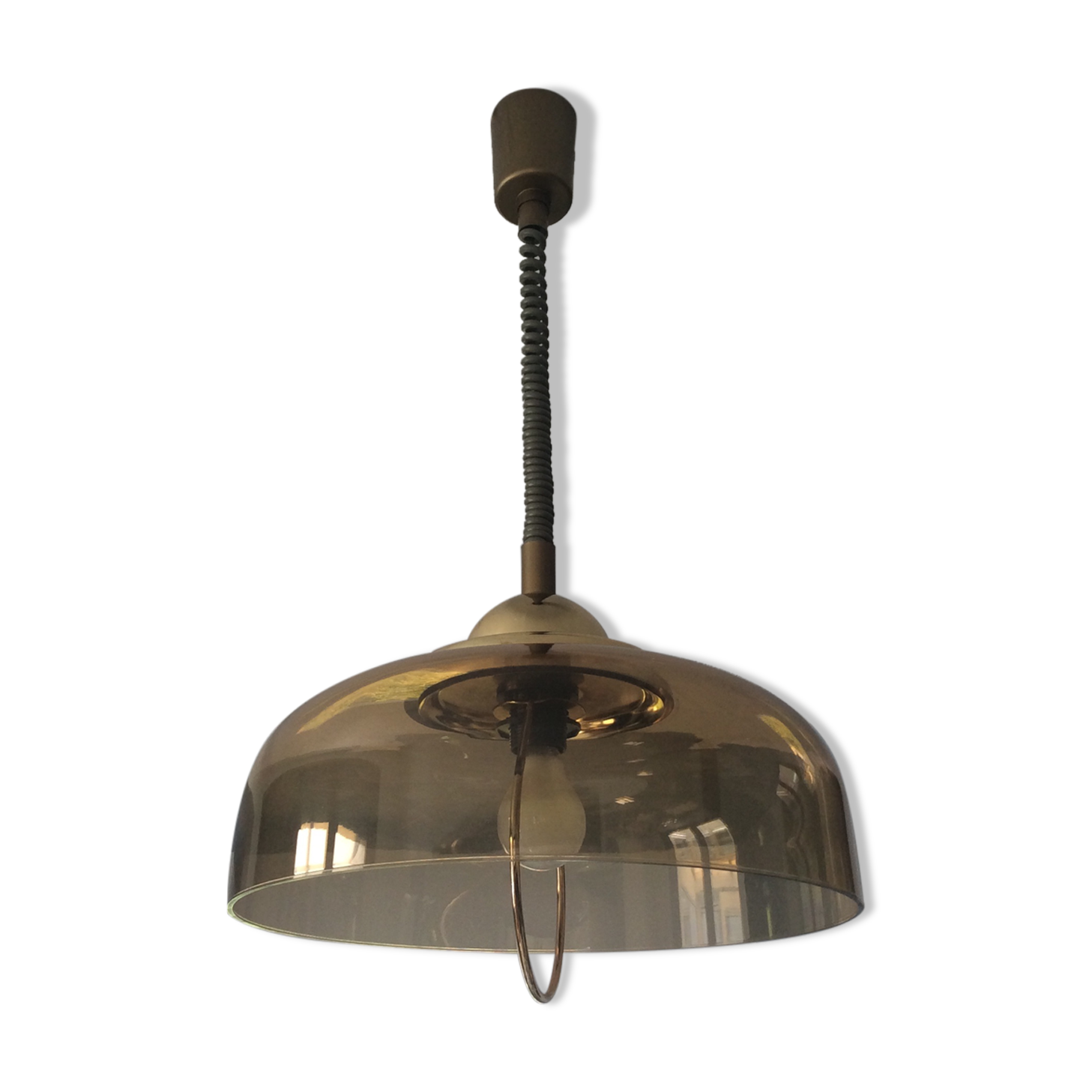 Vintage 70s suspension in smoked plexiglass