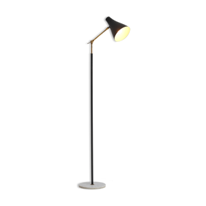 Lampadaire noir et laiton